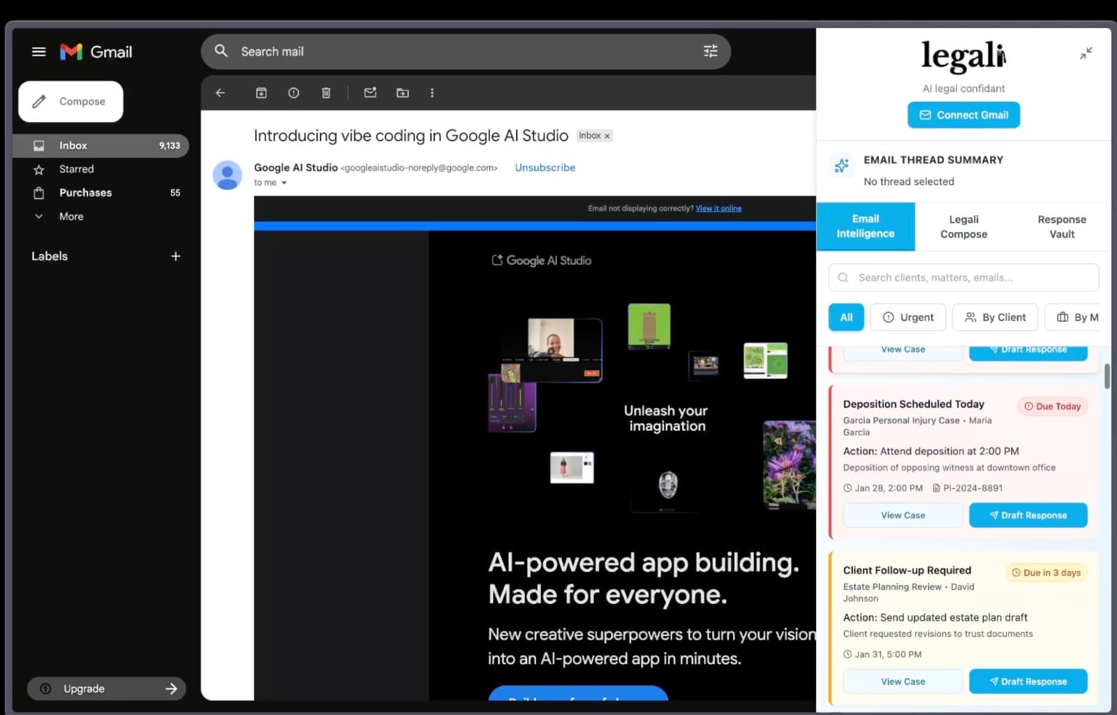 Litigation & discovery screenshot