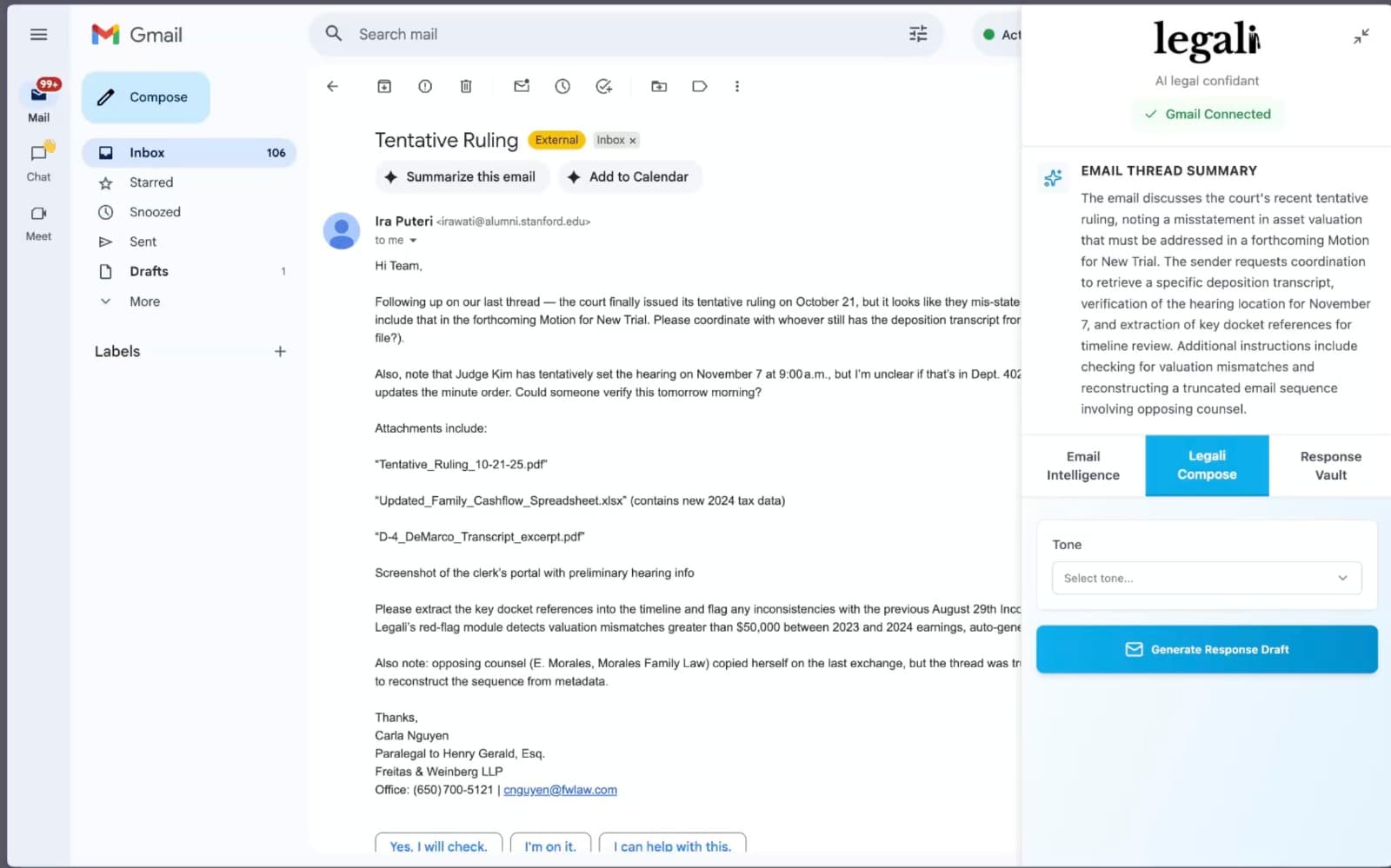 Client intelligence screenshot